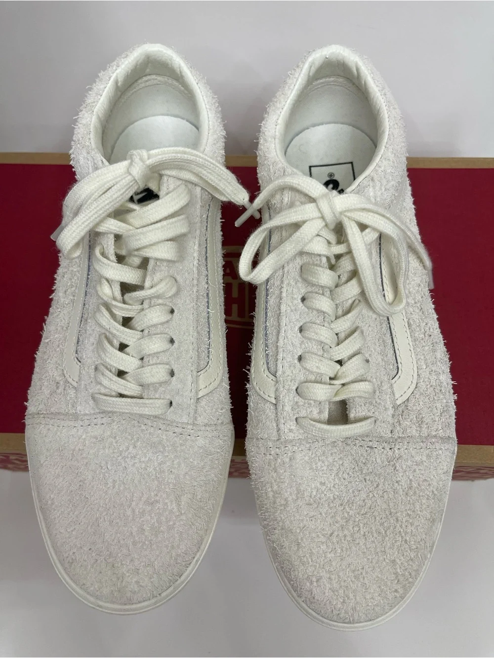 Vans Old Skool Fuzzy Suede Sherpa Marshmallow M7 W8.5
